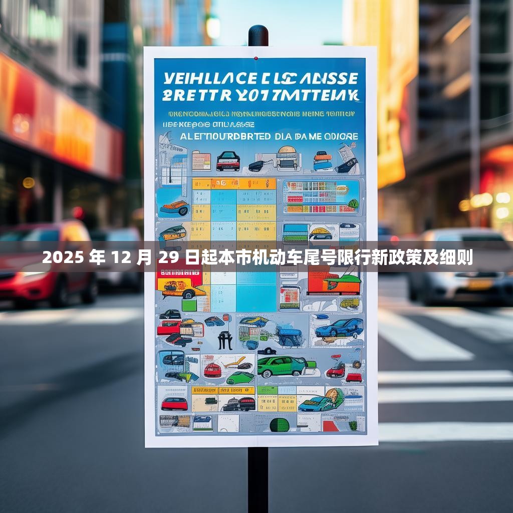 2025 年 12 月 29 日起本市机动车尾号限行新政策及细则