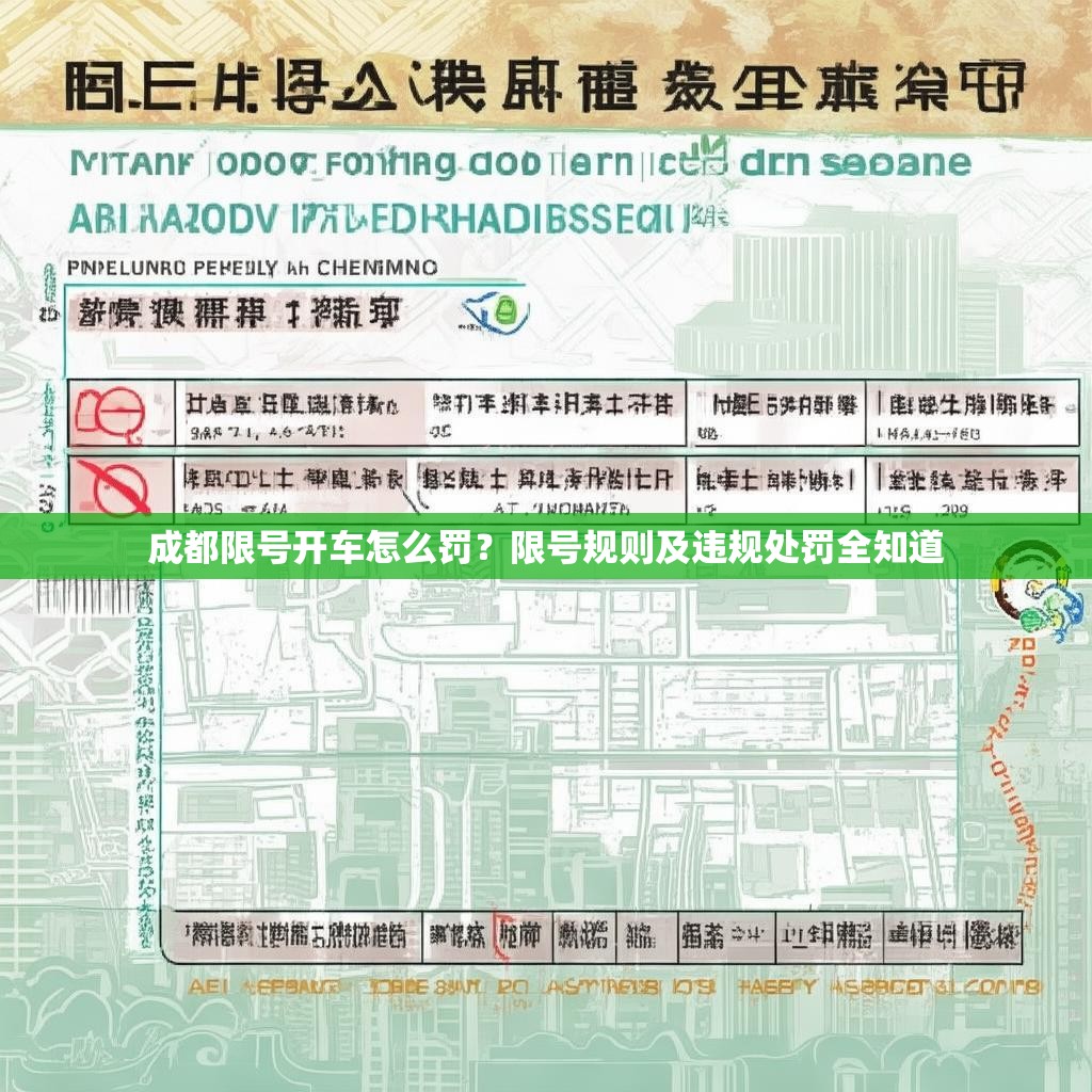 成都限号开车怎么罚？限号规则及违规处罚全知道
