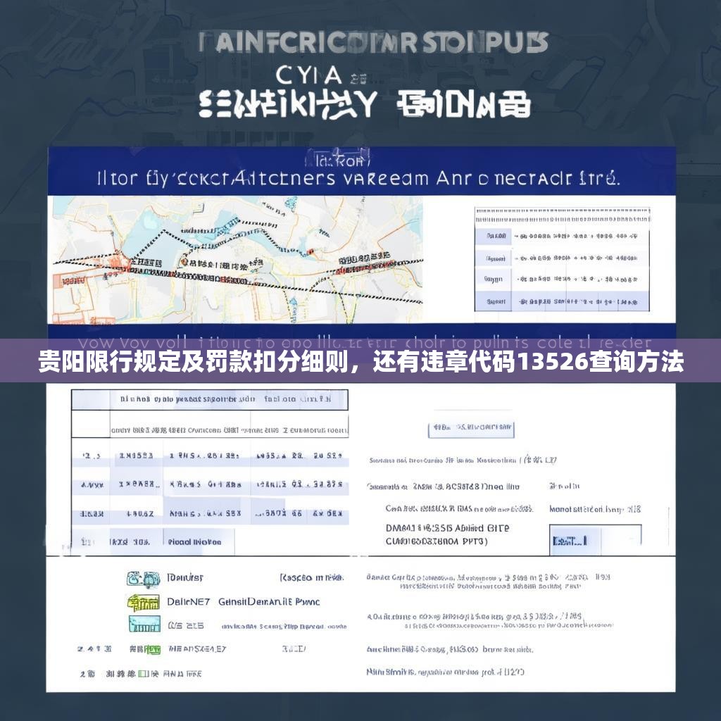 贵阳限行规定及罚款扣分细则，还有违章代码13526查询方法