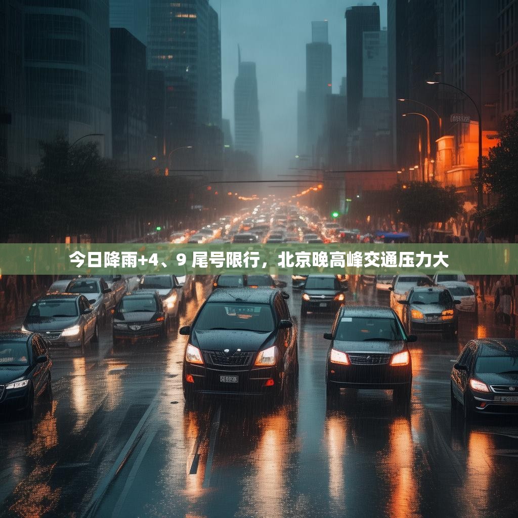 今日降雨+4、9 尾号限行，北京晚高峰交通压力大