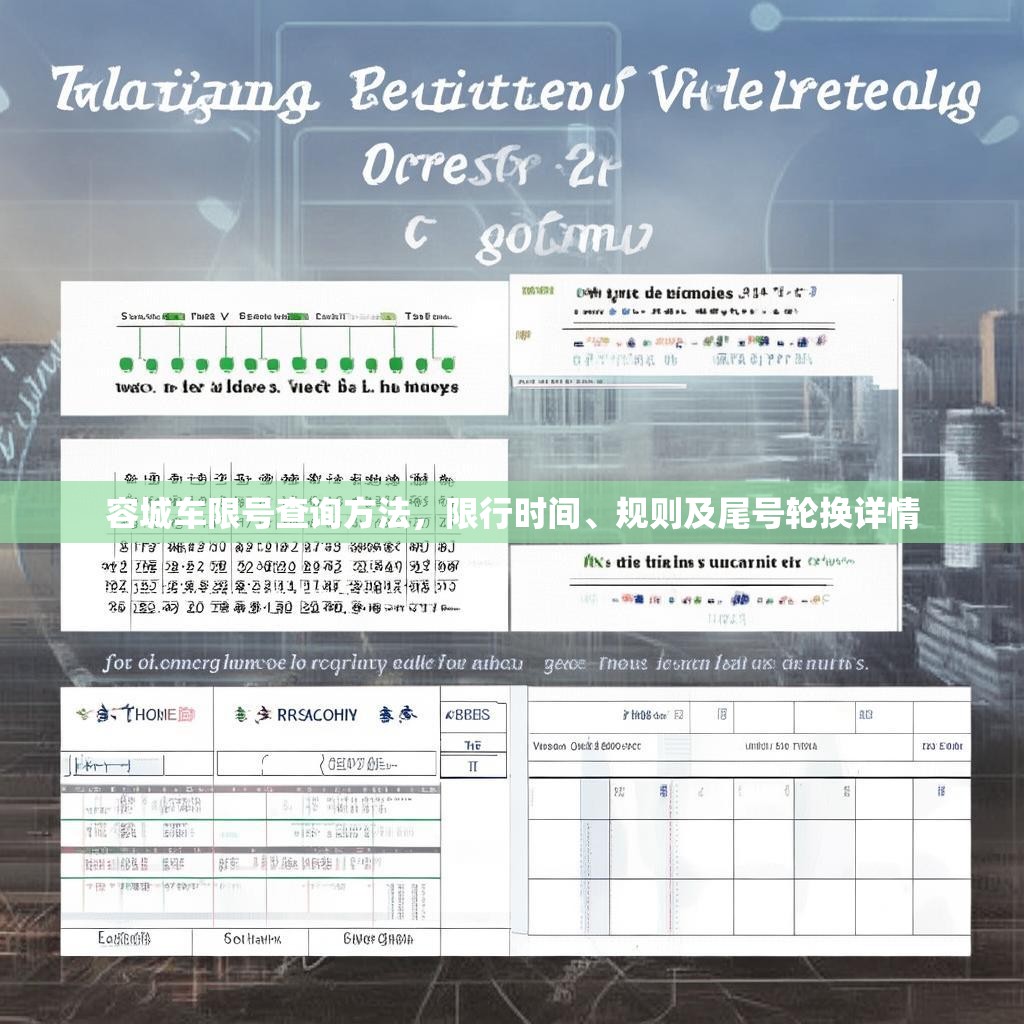 容城车限号查询方法，限行时间、规则及尾号轮换详情