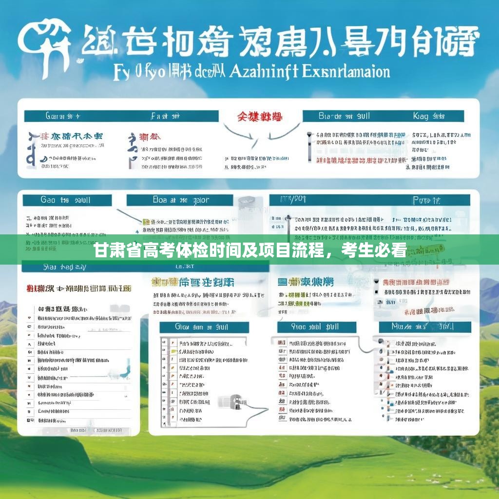 甘肃省高考体检时间及项目流程，考生必看